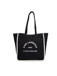 KARL LAGERFELD Torebka A3W50018 Czarny. Czarne shopper bag KARL LAGERFELD, bez wzorów, z materiału, bez dodatków. Za 269,99 zł.
