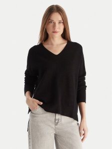 Kontatto Sweter 3M0842C Czarny Relaxed Fit. Czarne swetry klasyczne Kontatto, m, z syntetyku, bez kołnierzyka. Za 339,99 zł.