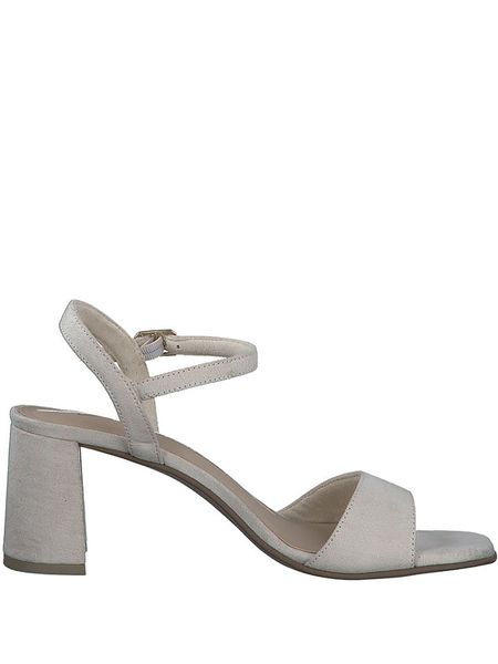 Marco Tozzi Sandały w kolorze kremowym rozmiar: 39. Brązowe sandały Marco Tozzi, bez wzorów, z otwartym noskiem, bez obcasa, na koturnie, bez zapięcia. Za 65,69 zł.