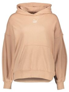 Puma Bluza "C- PMA CLSCS" w kolorze beżowym rozmiar: M. Brązowe bluzy Puma, m, bez wzorów, z bawełny, z kapturem. Za 149,31 zł.