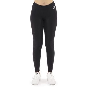 Legginsy z bawełna z krój slim na co dzień. Czarne legginsy LEONE 1947 APPAREL, bez wzorów, z bawełny. W wyprzedaży za 82,10 zł.