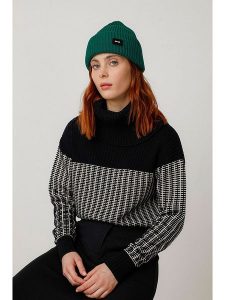 SKFK Czapka beanie "Zala" w kolorze zielonym rozmiar: onesize. Zielone czapki SKFK, bez wzorów, z bawełny. Za 104,99 zł.