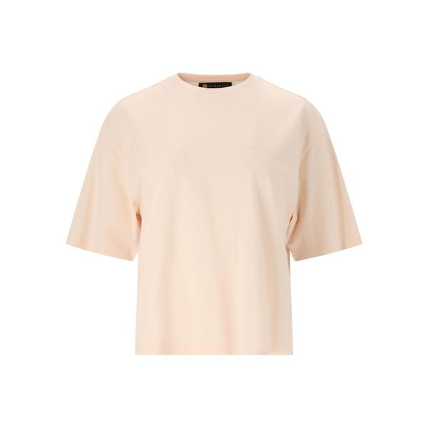 Koszulka damska Athlecia London Oversized. Czerwone bluzki Athlecia, bez wzorów, z bawełny, sportowe, bez kołnierzyka, bez ramiączek. W wyprzedaży za 54,90 zł.