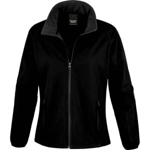 Kurtka Result Softshell Femme Printable. Czarne kurtki RESULT, bez wzorów, z softshellu, bez kaptura. Za 115,05 zł.