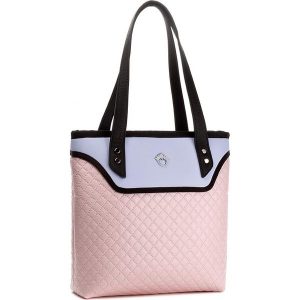 Torebka GOSHICO - Flowerbag 3342 Różowo-Niebieska/Pikowana. Shopper bag marki Goshico. W wyprzedaży za 269,00 zł.