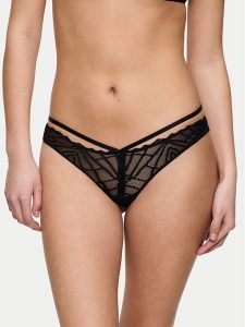 Triumph Stringi That Night In Vegas 10224867 Czarny. Czarne stringi Triumph, bez wzorów, z syntetyku. Za 69,99 zł.