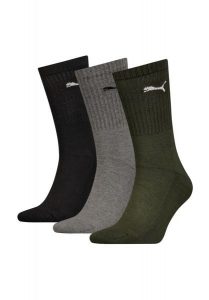 Puma Skarpety Sport Crew 3-Pack 88035528. Zielone skarpetki Puma, bez wzorów, z bawełny. Za 49,99 zł.