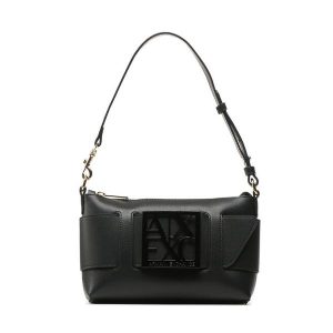 Torebka Armani Exchange. Czarne torebki klasyczne Armani Exchange, bez wzorów, bez dodatków. Za 419,99 zł.