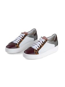 Anna Morellini Skórzane sneakersy "Getta" w kolorze srebrno-białym rozmiar: 41. Białe trampki Anna Morellini, bez wzorów, bez zapięcia. Za 387,44 zł.