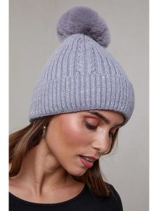 Soft Cashmere Czapka w kolorze szarym rozmiar: onesize. Szare czapki Soft Cashmere, bez wzorów, z kaszmiru. Za 101,70 zł.
