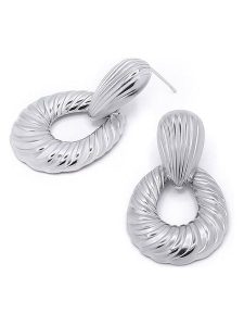 MOODE Kolczyki-wkrętki "Camille" rozmiar: onesize. Szare kolczyki MOODE, ze stali. Za 43,99 zł.