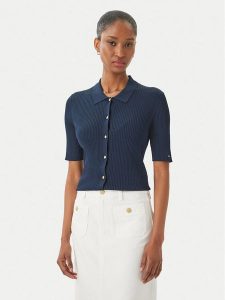 Tommy Hilfiger Kardigan WW0WW48482 Granatowy Slim Fit. Niebieskie kardigany TOMMY HILFIGER, z wiskozy. Za 421,99 zł.