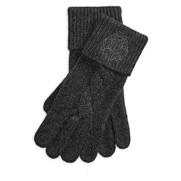 Rękawiczki LAUREN RALPH LAUREN. Szare rękawiczki Lauren Ralph Lauren, bez wzorów, z dzianiny. Za 329,99 zł.