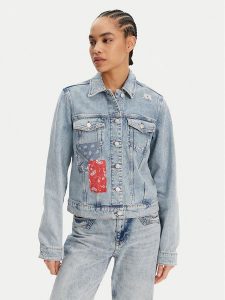 Tommy Jeans Kurtka jeansowa Classic DW0DW20116 Niebieski Regular Fit. Niebieskie kurtki Tommy Jeans, xxl, bez wzorów, z bawełny, bez kaptura. Za 599,99 zł.
