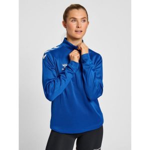 Bluza do piłki ręcznej damska Hummel hmlCORE XK. Niebieskie bluzy Hummel, xl, bez wzorów, bez kaptura. Za 204,00 zł.