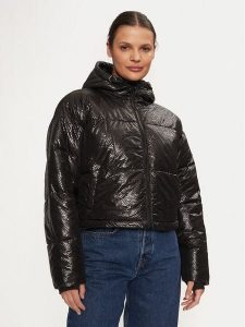 DKNY Kurtka puchowa DP4J9549 Czarny Relaxed Fit. Czarne kurtki DKNY, l, bez wzorów, z puchu, bez kaptura. Za 509,99 zł.