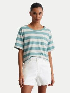 Marc O'Polo T-Shirt 516 2321 51241 Zielony Loose Fit. Zielone t-shirty Marc O'Polo, xs, bez wzorów, z bawełny, bez kołnierzyka, bez ramiączek. Za 129,99 zł.