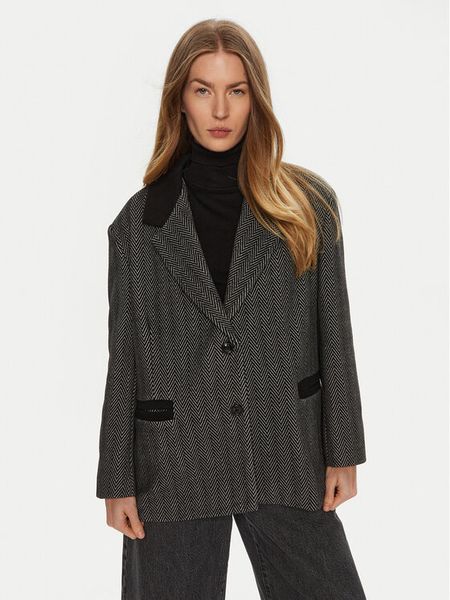 Haveone Marynarka JMY-M051 Czarny Regular Fit. Czarne marynarki i żakiety Haveone, m, bez wzorów, z syntetyku. Za 389,99 zł.