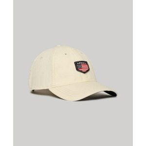 Damska czapka z daszkiem Superdry. Białe czapki Superdry, bez wzorów. Za 129,40 zł.