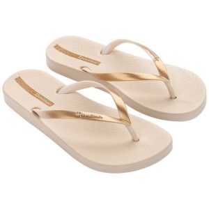 Japonki Ipanema Anat Connect Ii 83648 BD708 beżowy. Brązowe klapki bez wzorów, z materiału, bez obcasa. Za 135,01 zł.
