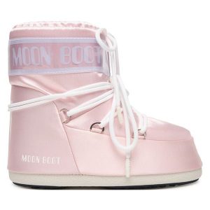 Śniegowce Moon Boot. Czerwone buty zimowe Moon Boot, bez obcasa, bez zapięcia. Za 869,99 zł.