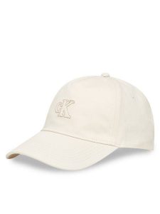 Calvin Klein Czapka z daszkiem Monogram Shine Embroidery Cap LV04F5044G Biały. Białe czapki Calvin Klein, bez wzorów, z bawełny. Za 149,99 zł.