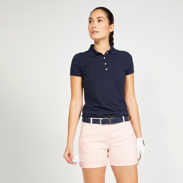 Spodenki do golfa chino damskie Inesis MW500. Czerwone spódnice INESIS, l, bez wzorów, z bawełny, sportowe. W wyprzedaży za 59,99 zł.