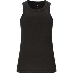 Damski tank top Athlecia Lenga. Czarne topy Athlecia, bez wzorów, sportowe, bez kołnierzyka, bez ramiączek. Za 176,50 zł.