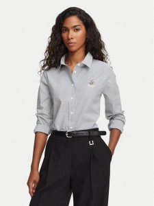 Beverly Hills Polo Club Koszula P-SS26W-SH0005 Granatowy Regular Fit. Niebieskie koszule Beverly Hills Polo Club, m, bez wzorów, z bawełny, bez kołnierzyka, bez ramiączek. Za 299,99 zł.
