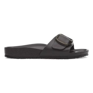 Klapki damskie BIRKENSTOCK Madrid Big Buckle EVA Black. Czarne klapki Birkenstock, bez wzorów, bez obcasa. Za 224,99 zł.