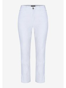 More & More Dżinsy - Slim fit - w kolorze białym rozmiar: 38. Białe jeansy More & More, z aplikacjami, ze skóry. Za 118,56 zł.