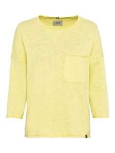 Camel Active Bluzka w kolorze żółtym rozmiar: M. Żółte bluzki Camel Active, m, bez wzorów, z bawełny, bez kołnierzyka, bez ramiączek. Za 154,07 zł.