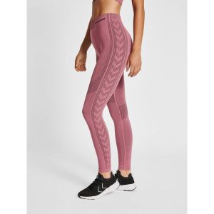 Damskie legginsy mid-rise Hummel Shaping. Czerwone legginsy Hummel, bez wzorów. Za 138,50 zł.