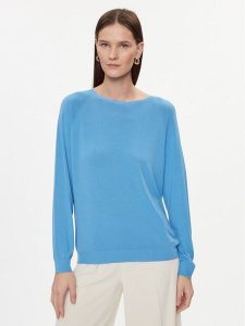 Kontatto Sweter 3M2020C Niebieski Regular Fit. Niebieskie swetry klasyczne Kontatto, m, z wiskozy, bez kołnierzyka. Za 259,99 zł.