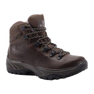 Buty trekkingowe damskie Scarpa Terra GTX. Brązowe buty trekkingowe Scarpa, bez zapięcia. Za 658,99 zł.