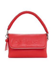 Desigual Torebka 25SAXPCD Koralowy. Pomarańczowe torebki klasyczne Desigual, bez wzorów, ze skóry, bez dodatków. Za 159,99 zł.