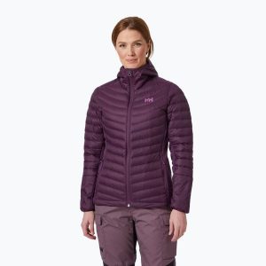 Kurtka puchowa damska Helly Hansen Verglas Hood Down Hybrid Insulator. Fioletowe kurtki Helly Hansen, bez wzorów, z puchu, bez kaptura. Za 429,99 zł.