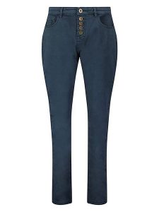 Geographical Norway Dżinsy "Pisak" - Skinny fit - w kolorze granatowym rozmiar: M. Niebieskie jeansy Geographical Norway, z aplikacjami, ze skóry. Za 91,77 zł.