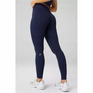 FABLETICS Damskie Legginsy Sportowe Wysoki Stan No-Seam PureLuxe. Niebieskie legginsy FABLETICS, bez wzorów, z elastanu, z podwyższonym stanem, długie. Za 299,99 zł.