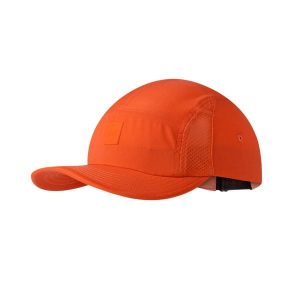 Czapka z daszkiem BUFF 5 PANEL GO CAP SOLID. Czerwone czapki Buff, bez wzorów, z elastanu. Za 149,99 zł.