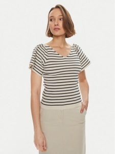 Vero Moda Bluzka Ginny 10278323 Biały Slim Fit. Białe bluzki Vero Moda, s, bez wzorów, z syntetyku, bez kołnierzyka, bez ramiączek. Za 99,99 zł.