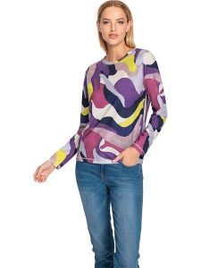 Heine Koszulka ze wzorem rozmiar: 38. Bluzki Heine, bez wzorów, bez kołnierzyka, bez ramiączek. Za 61,17 zł.