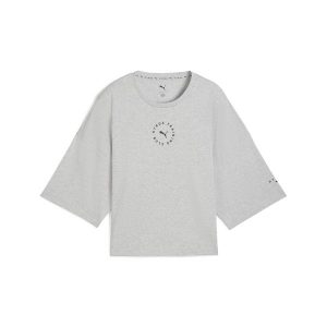 Damska skrócona koszulka PUMA x HYROX Lifestyle PUMA Light Gray Heather. Szare bluzki Puma, m, bez wzorów, sportowe, bez kołnierzyka, bez ramiączek. Za 179,00 zł.