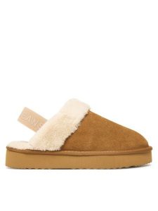 Pepe Jeans Kapcie Dissy Tape W PLS100001 Brązowy. Brązowe kapcie Pepe Jeans, bez wzorów, z jeansu. Za 249,99 zł.