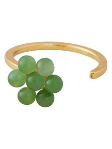 Design Letters Pozłacany pierścionek ''My Flower'' z jadeitami rozmiar: onesize. Żółte pierścionki Design Letters, z jadeitem, pozłacane. Za 143,99 zł.