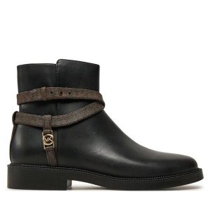 Botki MICHAEL Michael Kors. Czarne botki MICHAEL Michael Kors, bez wzorów, bez obcasa, na płaskiej podeszwie, bez zapięcia. Za 599,99 zł.