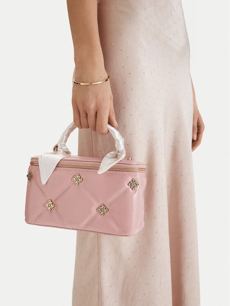 Nine West Torebka EO-Delancey Moon-KS2575-1 Różowy. Czerwone kuferki Nine West, bez wzorów, z materiału, bez dodatków. Za 259,99 zł.