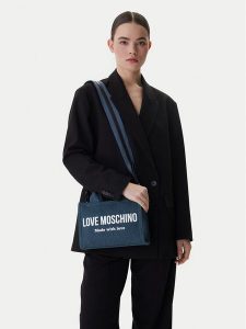 LOVE MOSCHINO Torebka JC4055PP1OLG170A Niebieski. Niebieskie torebki klasyczne LOVE MOSCHINO, bez wzorów, z materiału, bez dodatków. Za 654,99 zł.