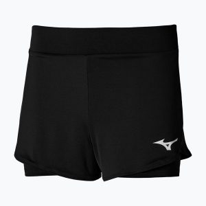 Spodenki tenisowe damskie Mizuno Flex Short. Czarne szorty Mizuno, bez wzorów, sportowe. Za 94,99 zł.
