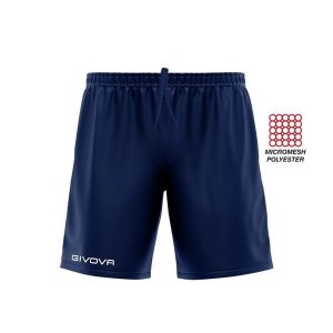 Givova One P016 – szorty sportowe unisex, 100% poliester. Niebieskie spodenki sportowe Givova, bez wzorów, z poliesteru, na jogę i pilates. Za 168,99 zł.